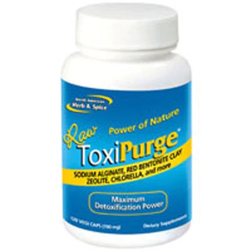 Toxi Purge Detox - Zeollite, Bentonite clay, sodium alginate - 120 capsules