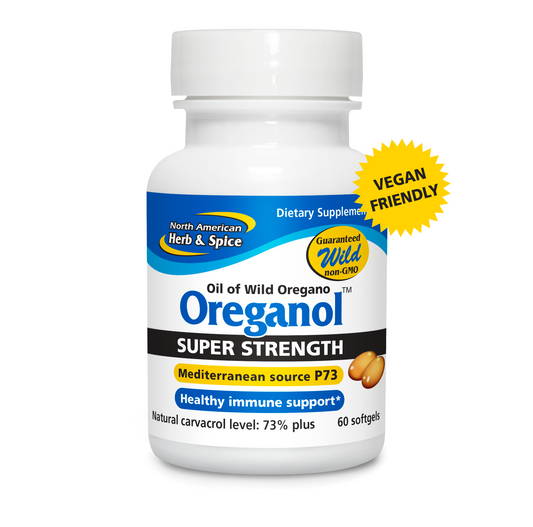 Super Strength Oreganol P73 Gelcaps - Oregano essential oil in vegan capsules